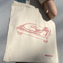 Tote Bag Kompakt X Pusher Tony - Off white bag with pink print