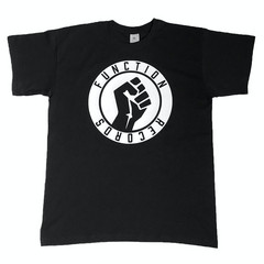 Function Records - Black T-shirt With Vinyl Print White Logo - Size M