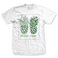 Future Times - Pineapple Shirt - White With Green Print - L