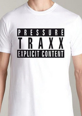 Pressure Traxx - White Shirt/ Black Logo