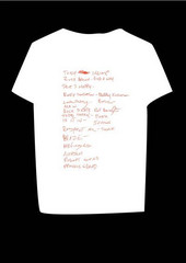 Running Back Tee - Red On White Print Size *l*