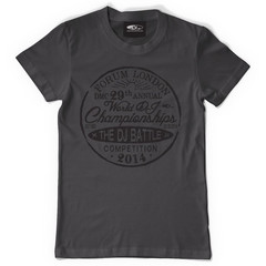Dmc World Final 2014 - The Dj Battle T. Shirt - Charcoal Grey