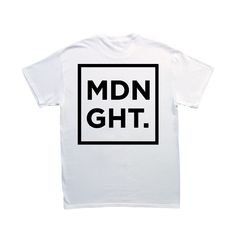 Mdnght T-shirt - (black Print On White Tee)