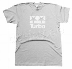 Turbo Logo Shirt - Grey W/ White Print