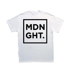 Mdnght T-shirt - (black Print On White Tee)