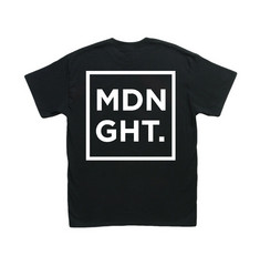 Mdnght T-shirt - (white Print On Black Tee)
