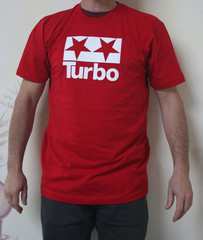 Turbo Logo Shirt - Red W/ White Print