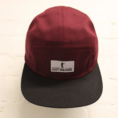 East End Dubs - 5 Panel Cap - Black/burgundy