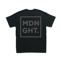 Mdnght T-shirt - (black Print On Black Tee)