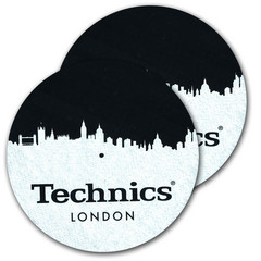 Slipmats - Technics London Skyline Black  2x