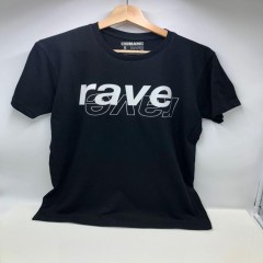 RAVE T-SHIRT BLACK - T-SHIRT SIZE: L