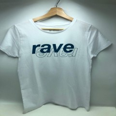 RAVE T-SHIRT  WHITE - T-SHIRT SIZE: L