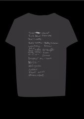 Running Back Tee - White On Black Print Size *s*