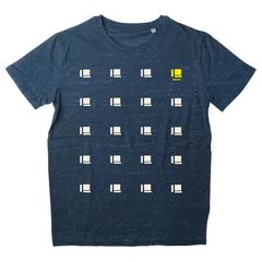 Delsin - Multiple Logo Shirt - Dark Heather Denim S