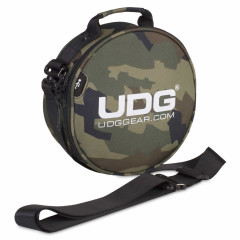 UDG ULTIMATE - HEADPHONE BAG BLACK CAMO, ORANGE INSIDE