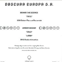 Obscura Europa S.a. Vol. 1