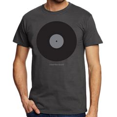 T-shirt - I Love This Record Charcoal Grey *l*