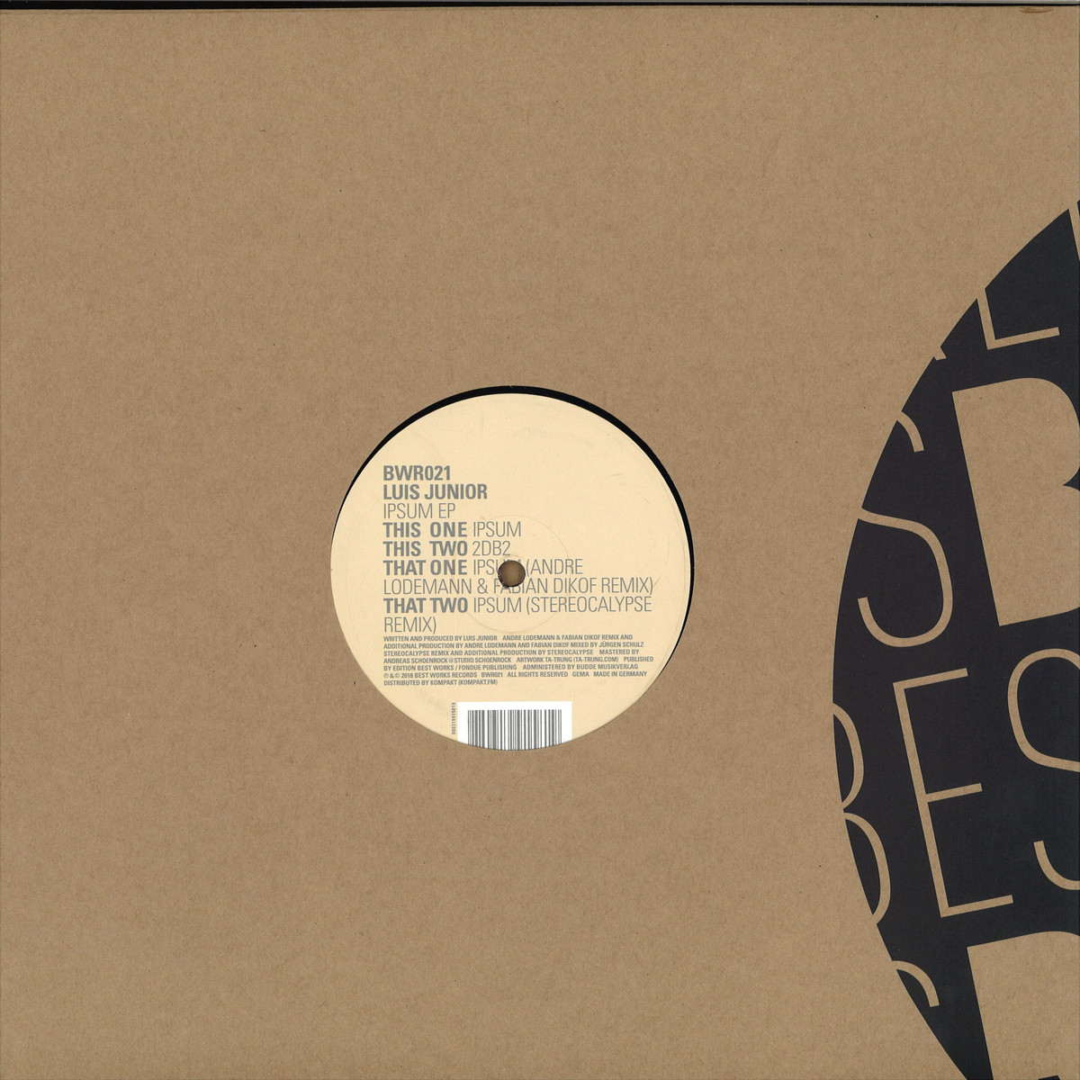Luis Junior Ipsum Best Works Records Bwr021 Vinyl