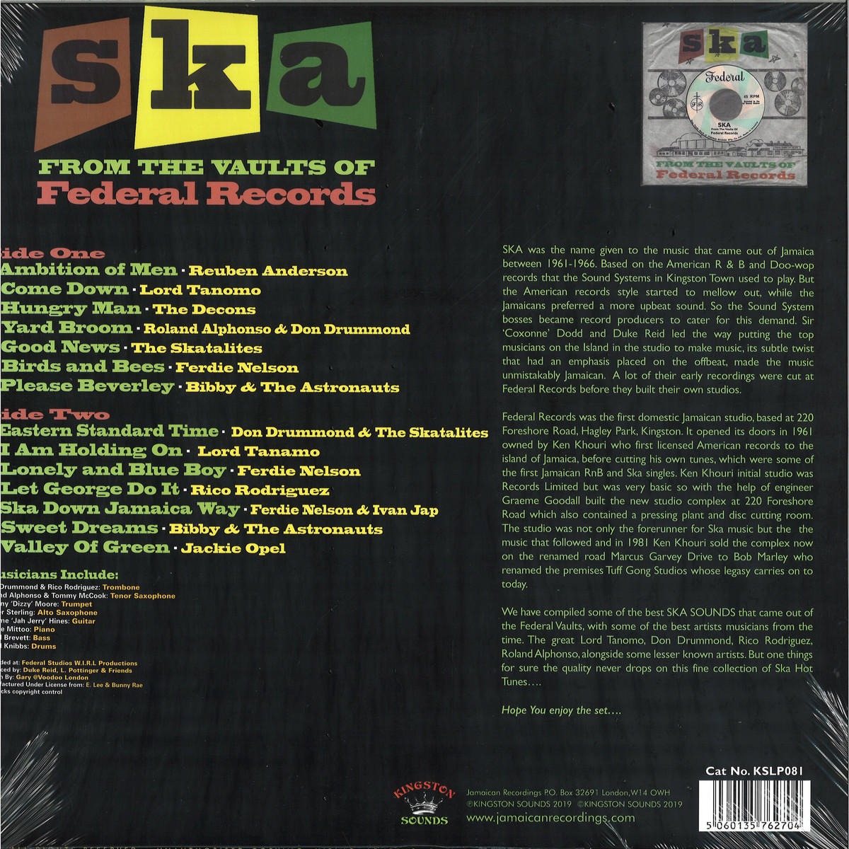 From The Vaults Of Federal Records SKA