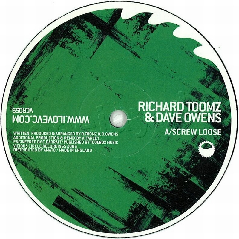 Richard Toonz & Dave Owens - Screw Loose / Vicious Circle VCR059 - 12in...
