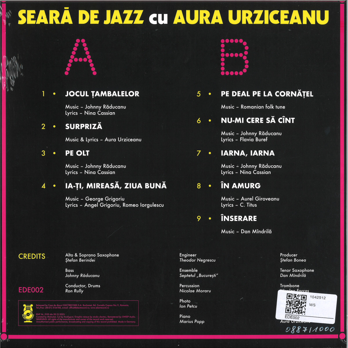 Aura Urziceanu - Seară De Jazz Cu Aura