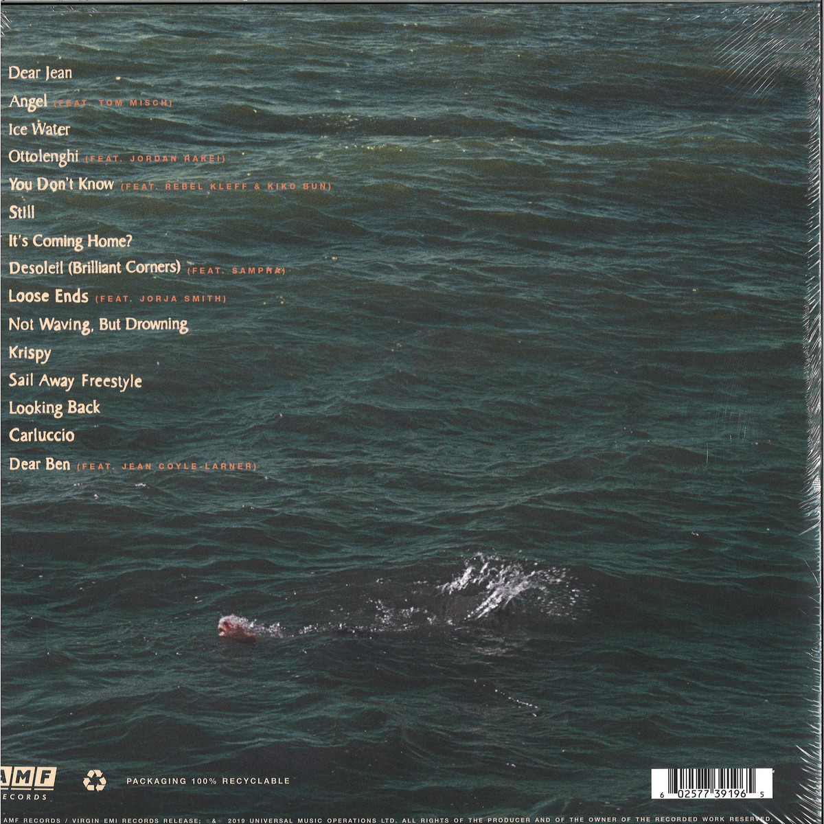 Loyle Carner - Not Waving, But Drowning LP Universal Music (Germany) AMFLP12 - Vinyl
