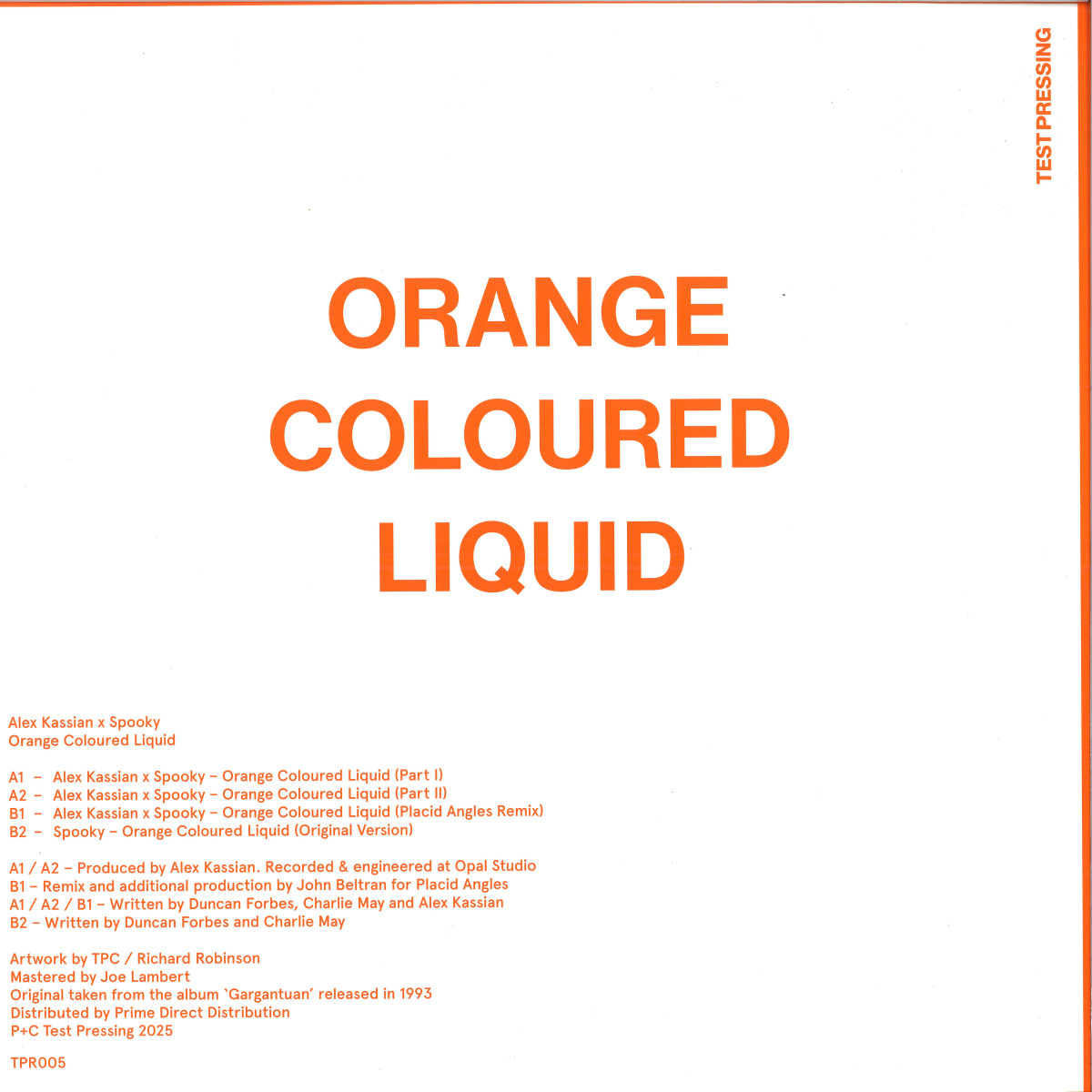 Alex Kassian X Spooky - Orange Coloured Liquid / Test Pressing