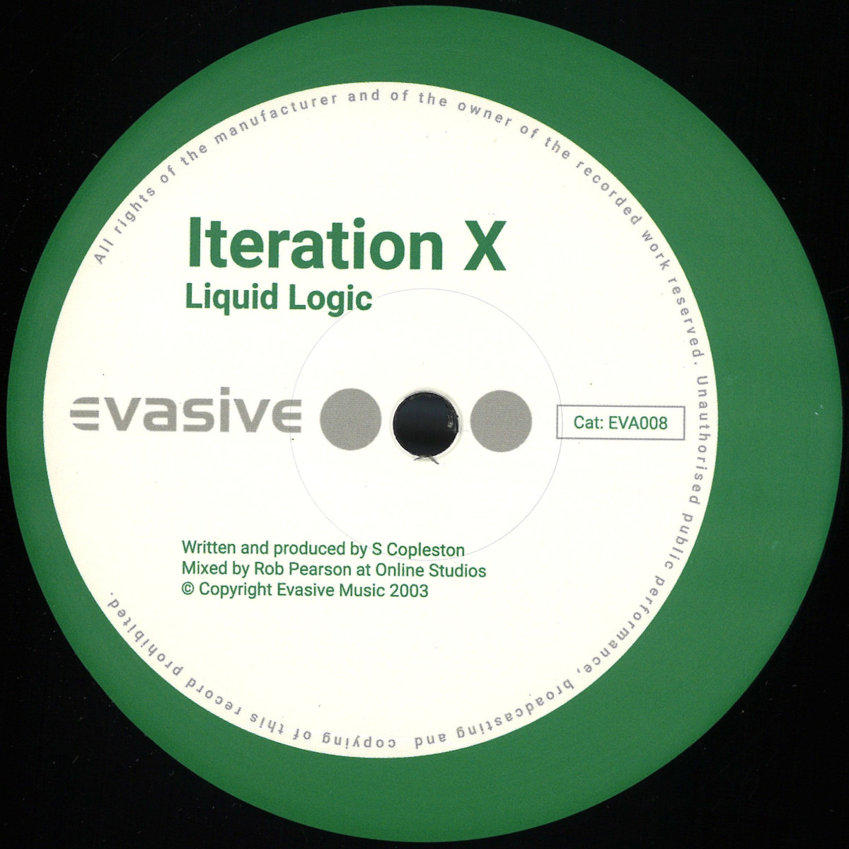 Iteration X — Timecheck / Liquid Logic vinyl cover
