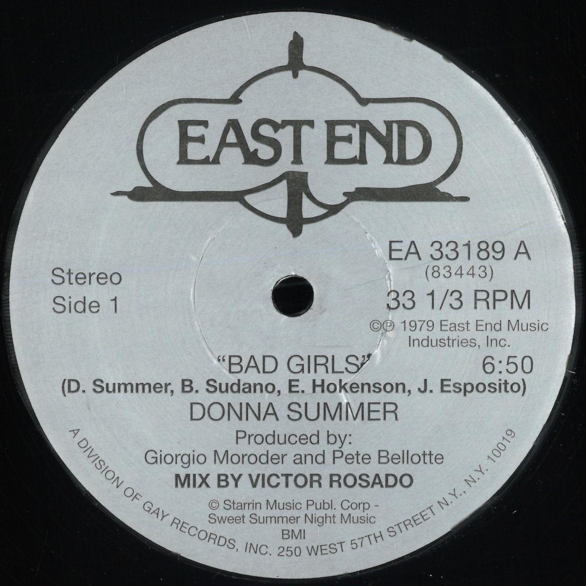Donna Summer — Bad Girls / Now I Need You (Victor Rosado Mixes) vinyl cover