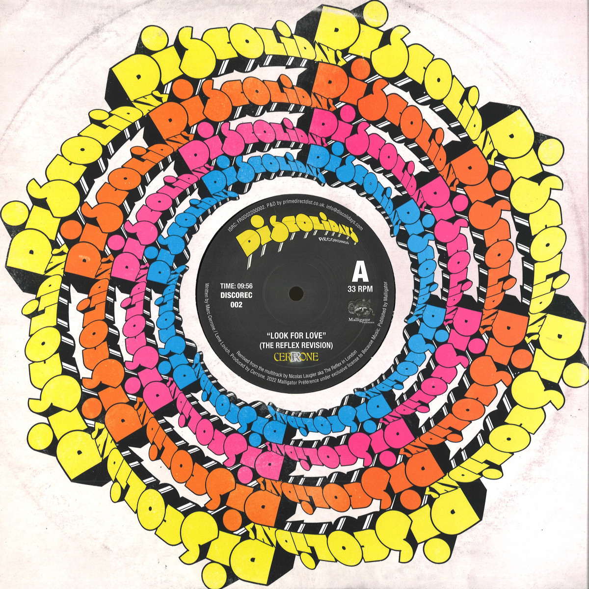 Cerrone, The Reflex — Look For Love / Hooked On You vinyl cover