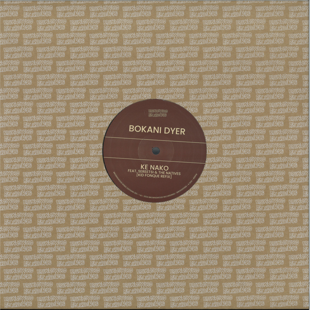 Bokani Dyer — Brownswood Remix Editions 001 vinyl cover