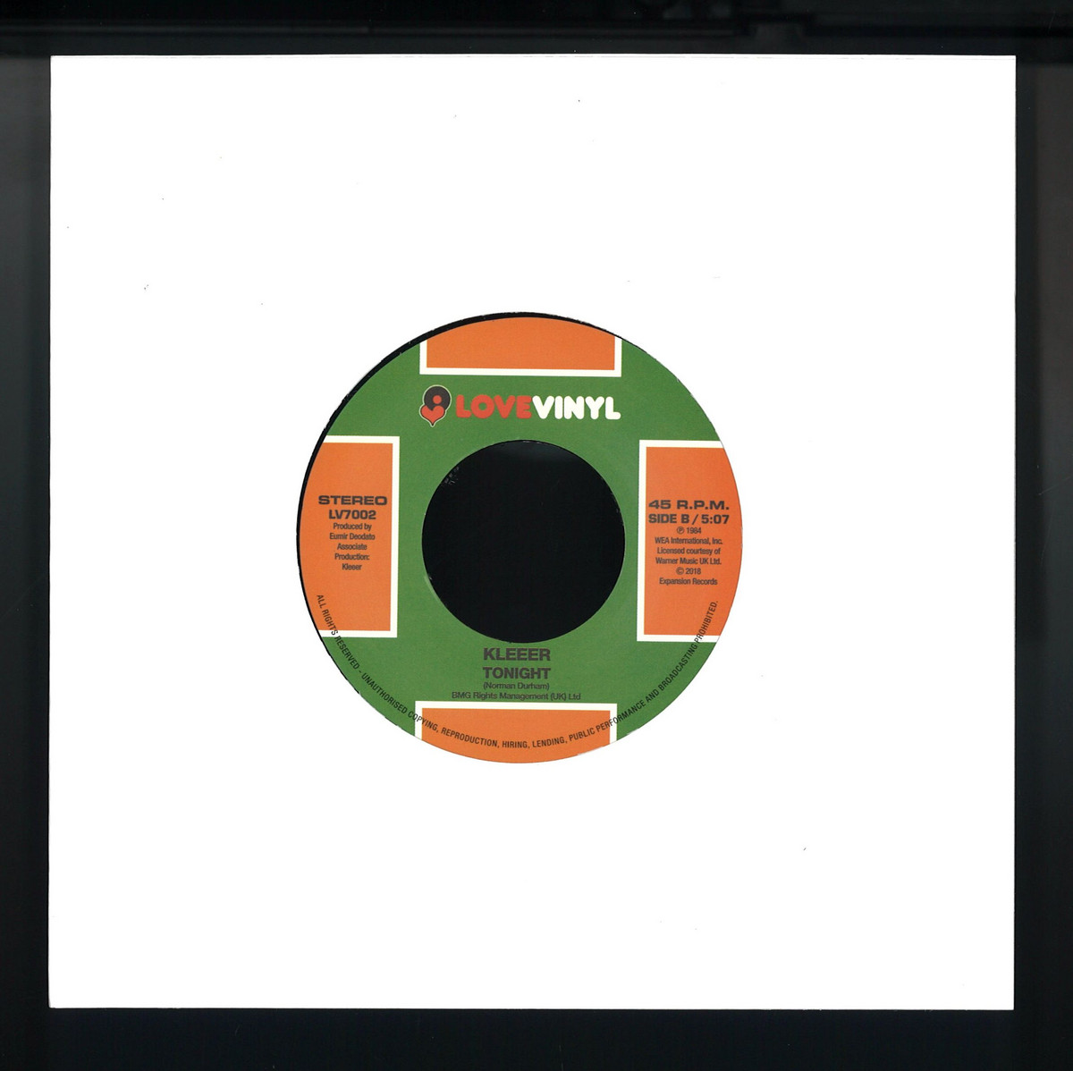Kleeer Intimate Connection Tonight Love Vinyl Lv7002 Vinyl