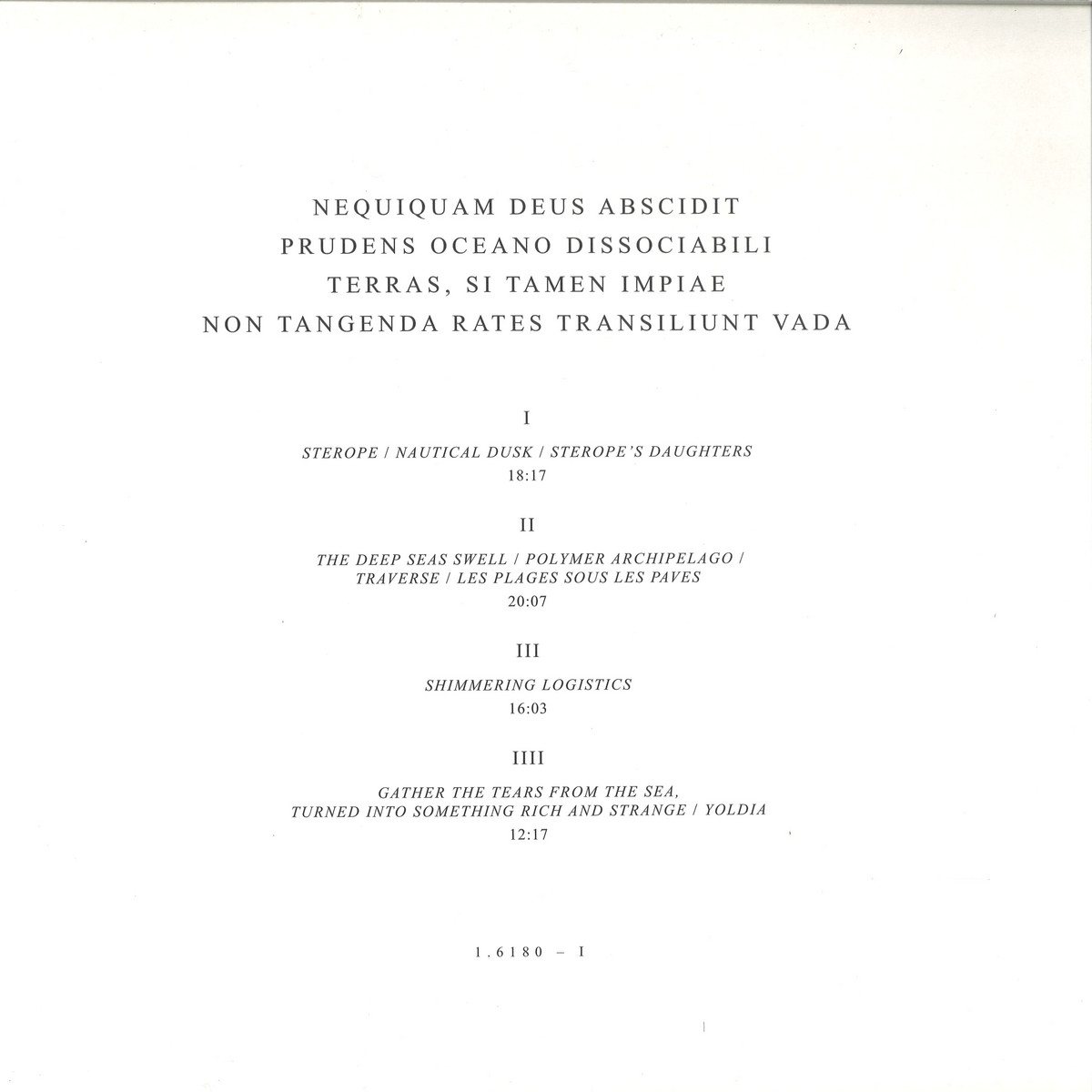 V, A — First LP 2x12" vinyl cover