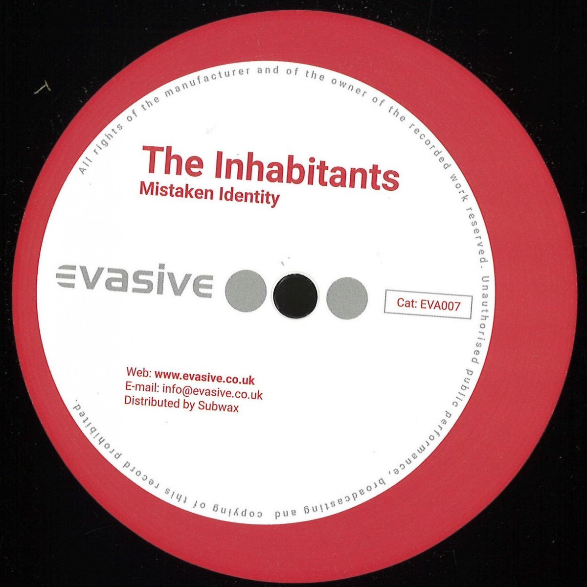 The Inhabitants — Mistaken Identity vinyl cover