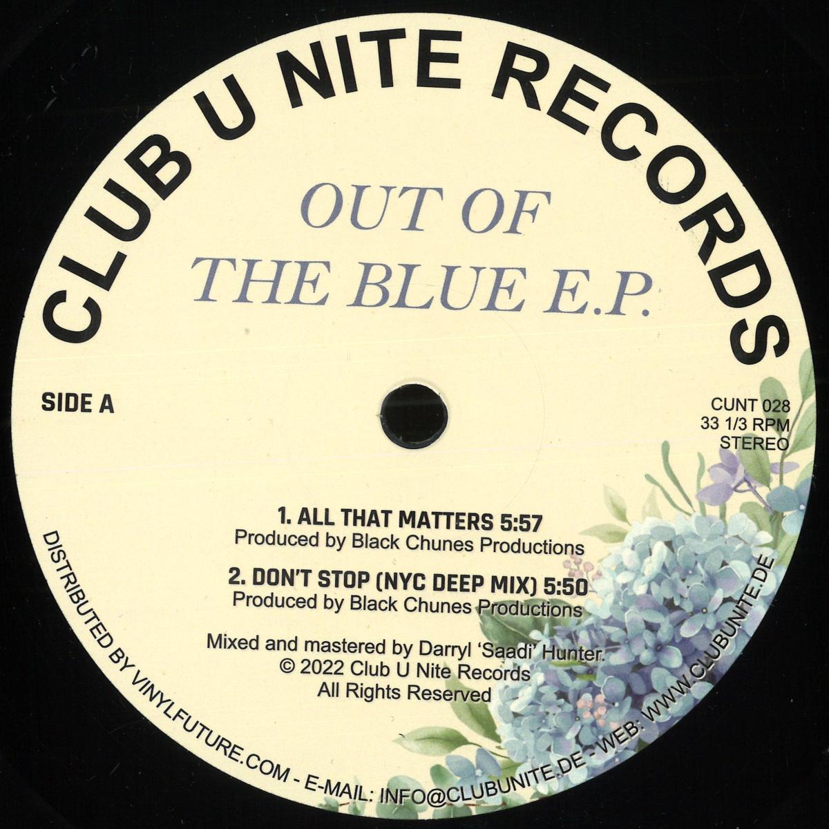 Black Chunes Productions, Manhattan Project — Out Of The Blue E.P. vinyl cover