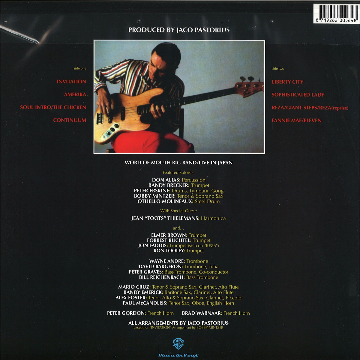 Pastorius Invitation / Music On Vinyl MOVLP2060 - Vinyl
