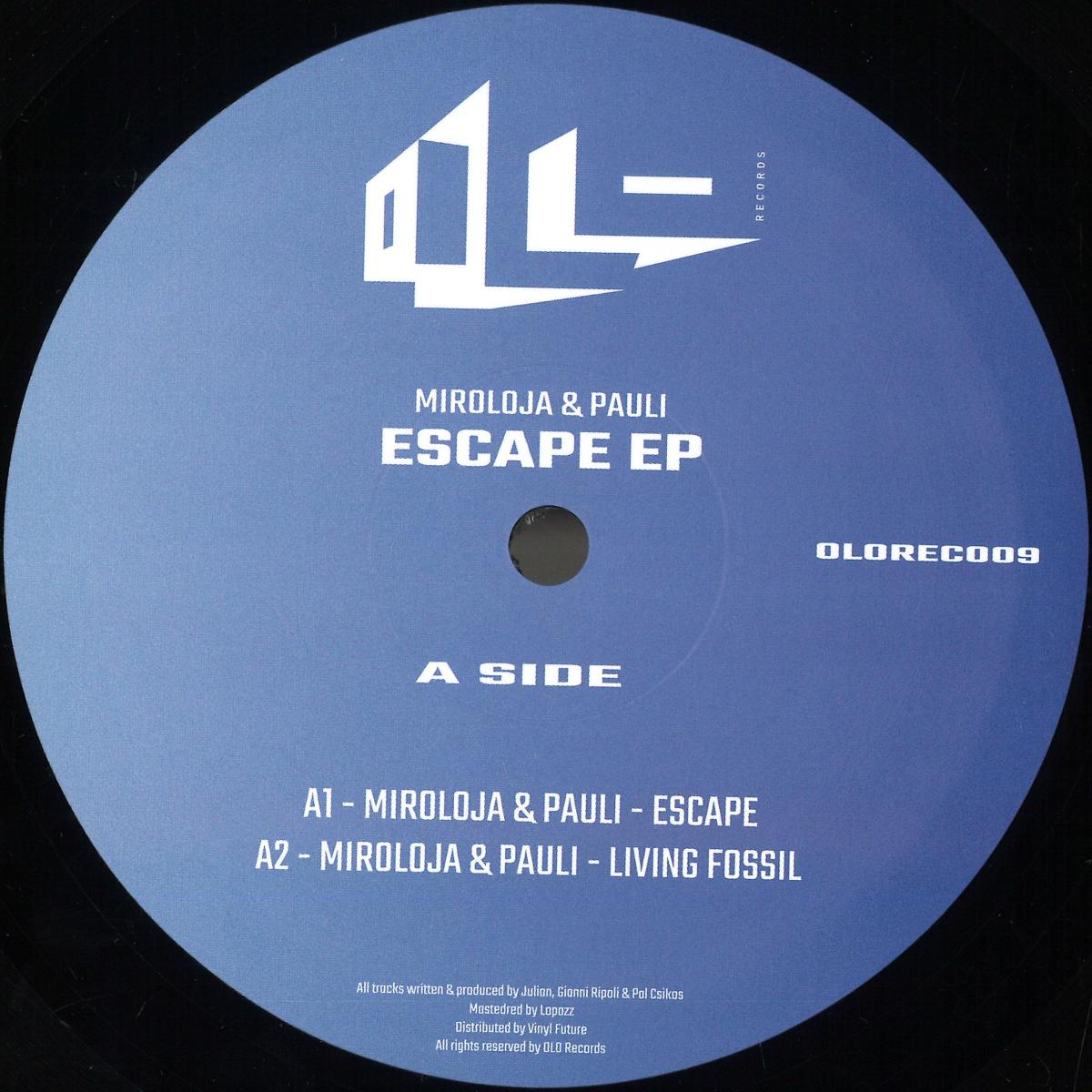 Miroloja, Pauli — Escape EP vinyl cover
