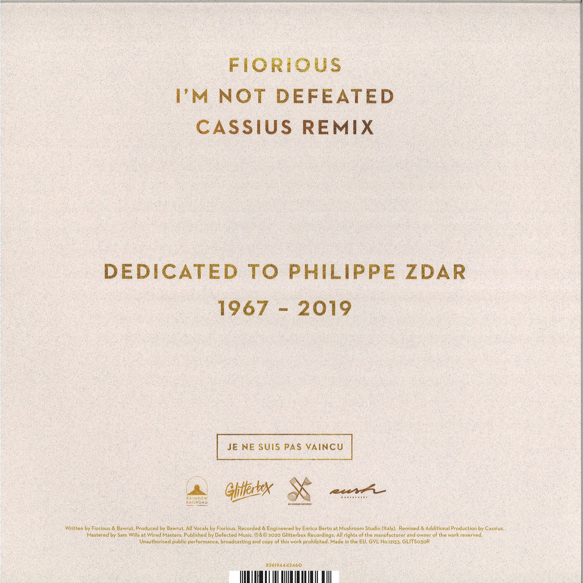 Fiorious - I'm Not Defeated (Cassius Remix) / GLITTERBOX GLITS030R