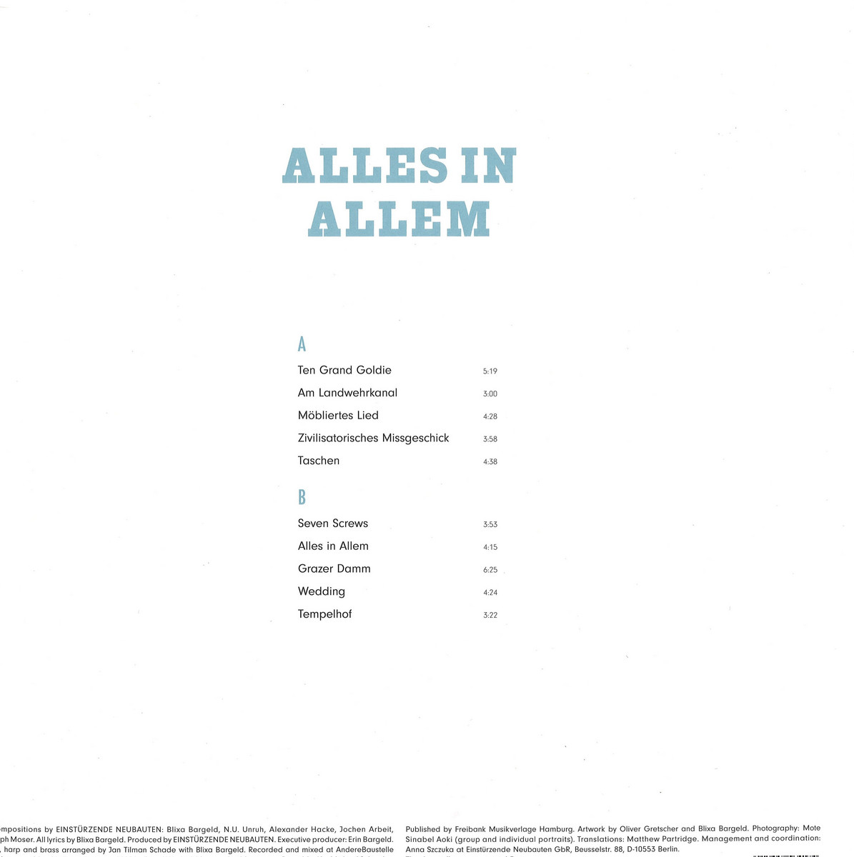 NEUBAUTEN - Alles In Allem / Potomak IN195991 - Vinyl
