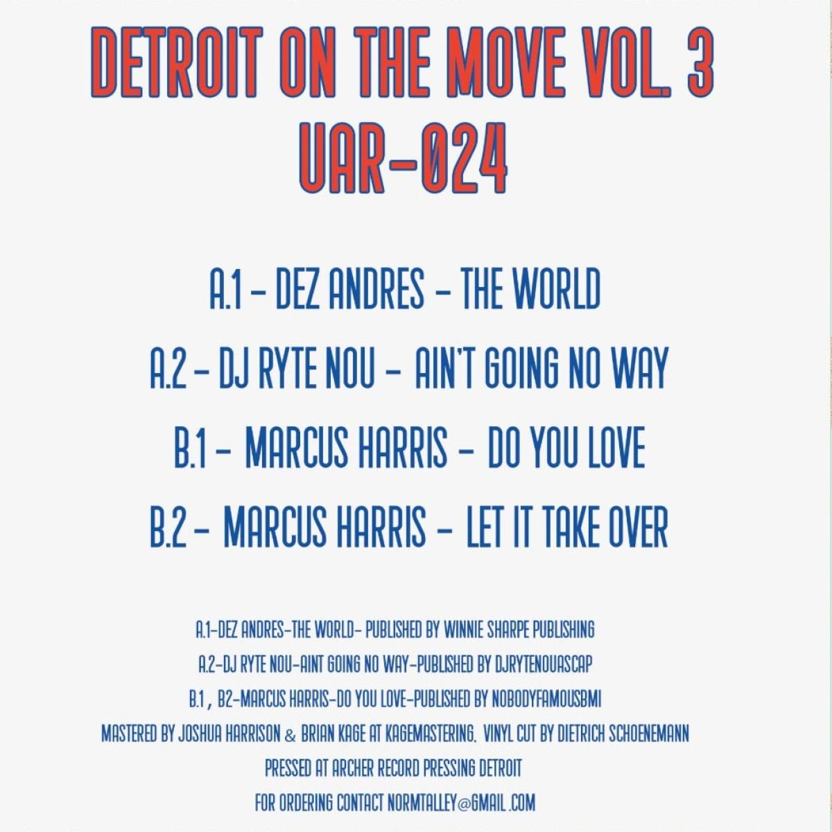 Various — Detroit On The Move Vol.3 vinyl cover