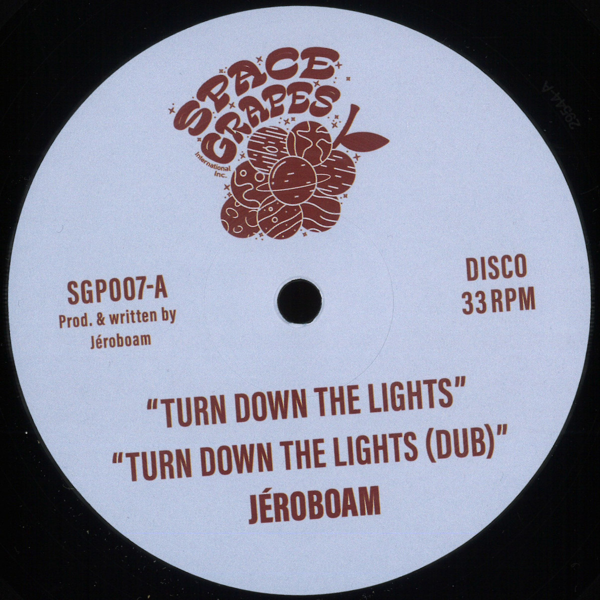 fysiker Seneste nyt Kategori JEROBOAM - TURN DOWN THE LIGHTS / Space Grapes SGP007 - Vinyl