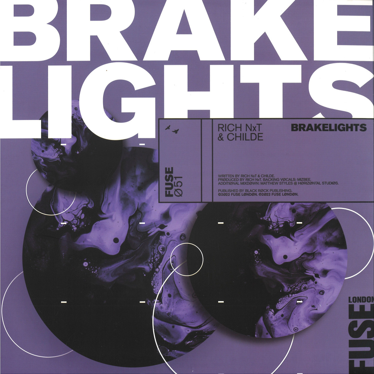 Rich Nxt, Childe — Brakelights vinyl cover