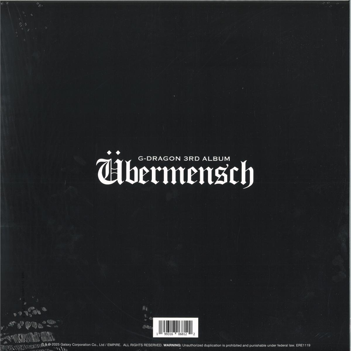 G-DRAGON｜ÜBERMENSCH Hand-numbered to 8888 copies each! ─ Limited