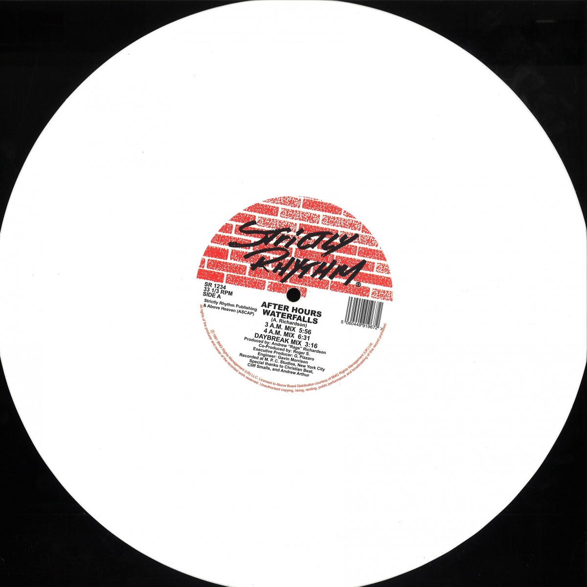 After Hours - Waterfalls / Feel It / Strictly Rhythm SR1234WHITE - Vinyl