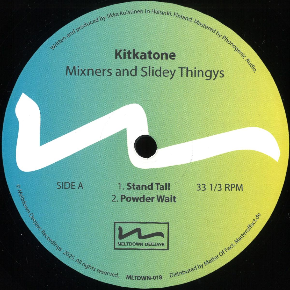 Kitkatone — Mixners and Slidey Thingys LP vinyl cover