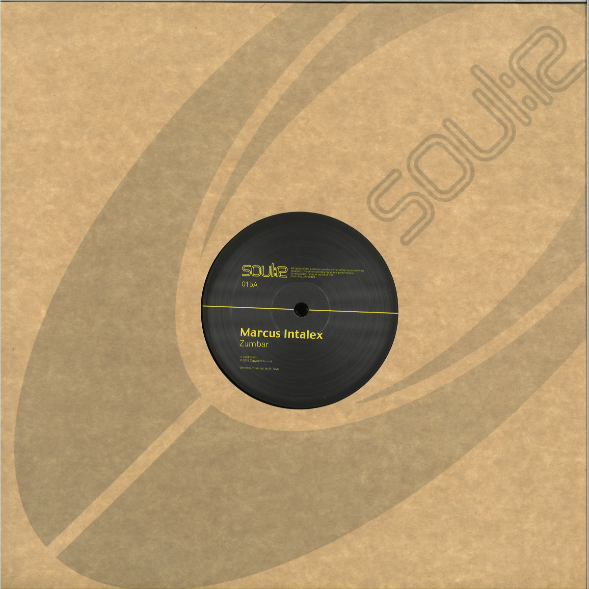 Marcus Intalex — Zumbar / Temperance vinyl cover