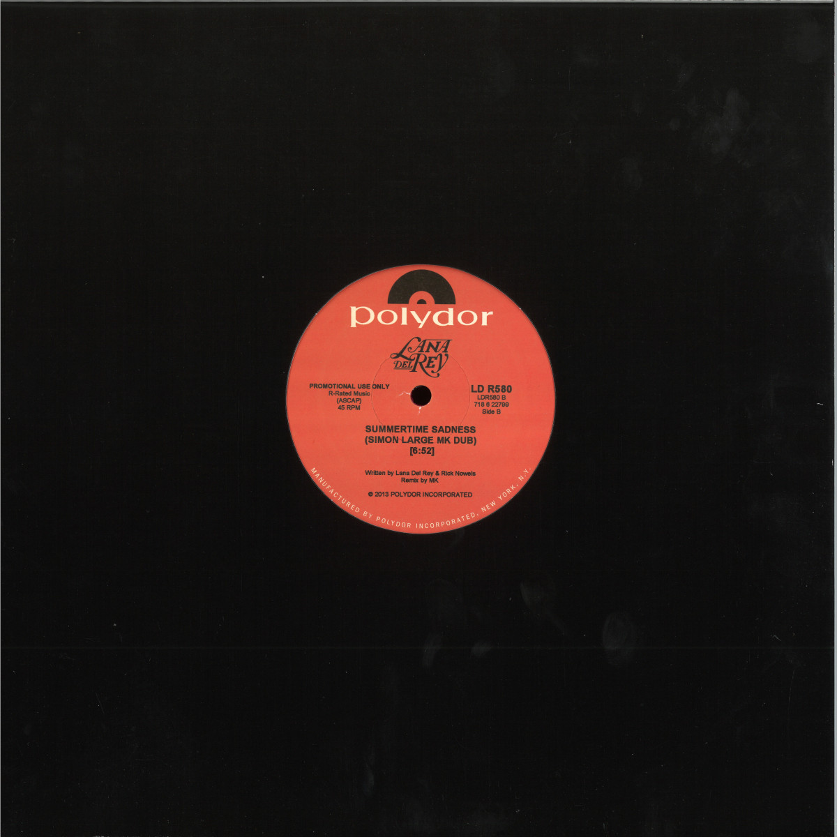 Lana Del Rey - Summertime Sadness (MK Mixes) / Polydor USA LDR580R
