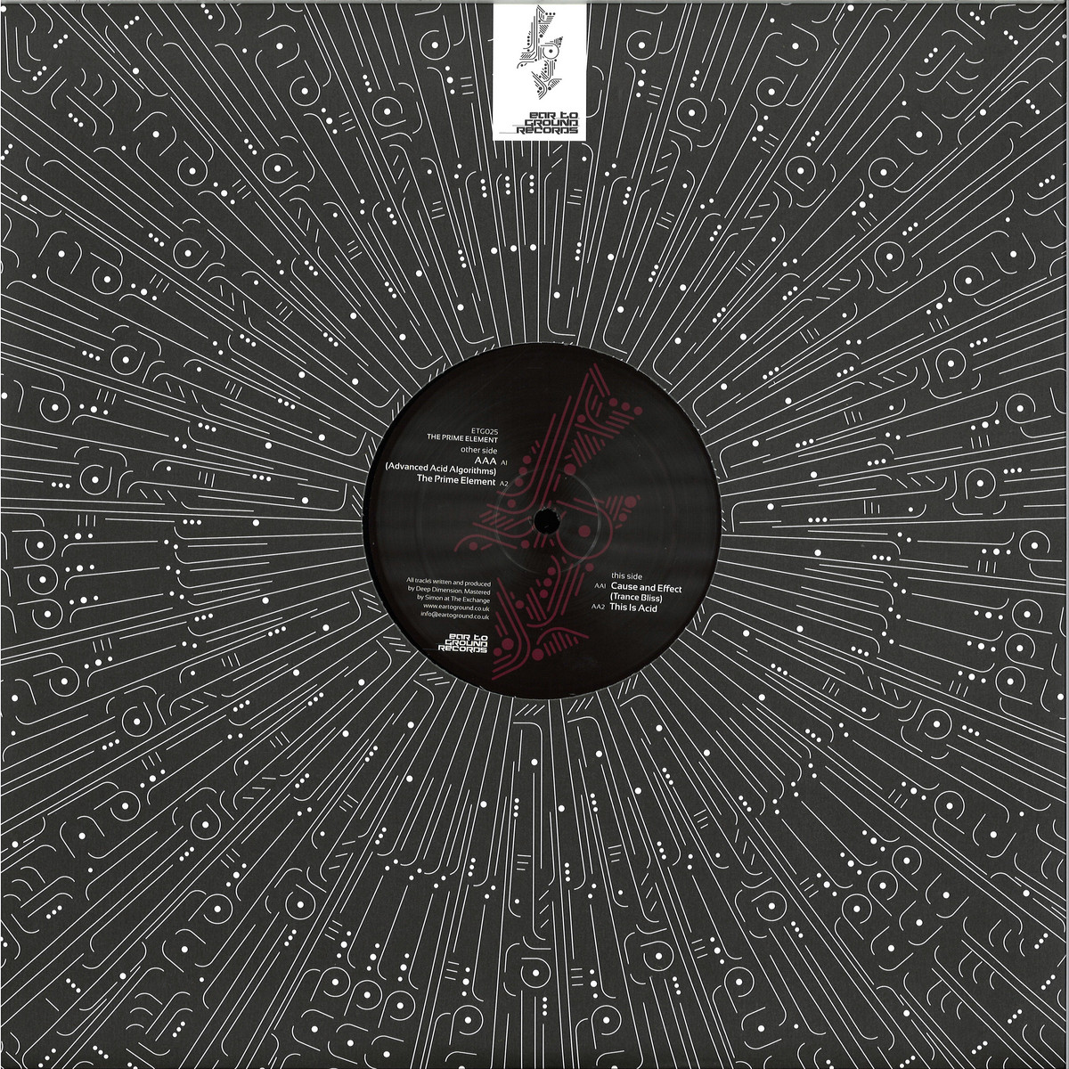 Deep Dimension The Prime Element Eartoground Records Etg025 Vinyl