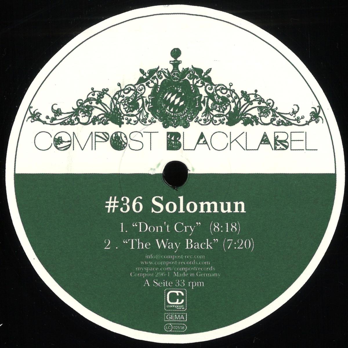 Solomun — Compost Black Label #36 vinyl cover