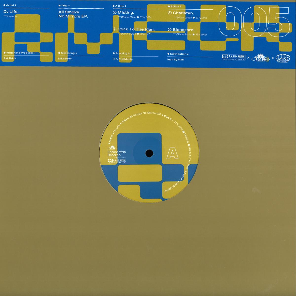 DJ Life — All Smoke No Mirrors vinyl cover